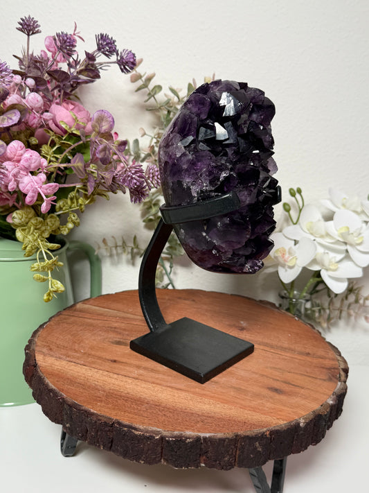 Purple Amethyst on custom stand 232