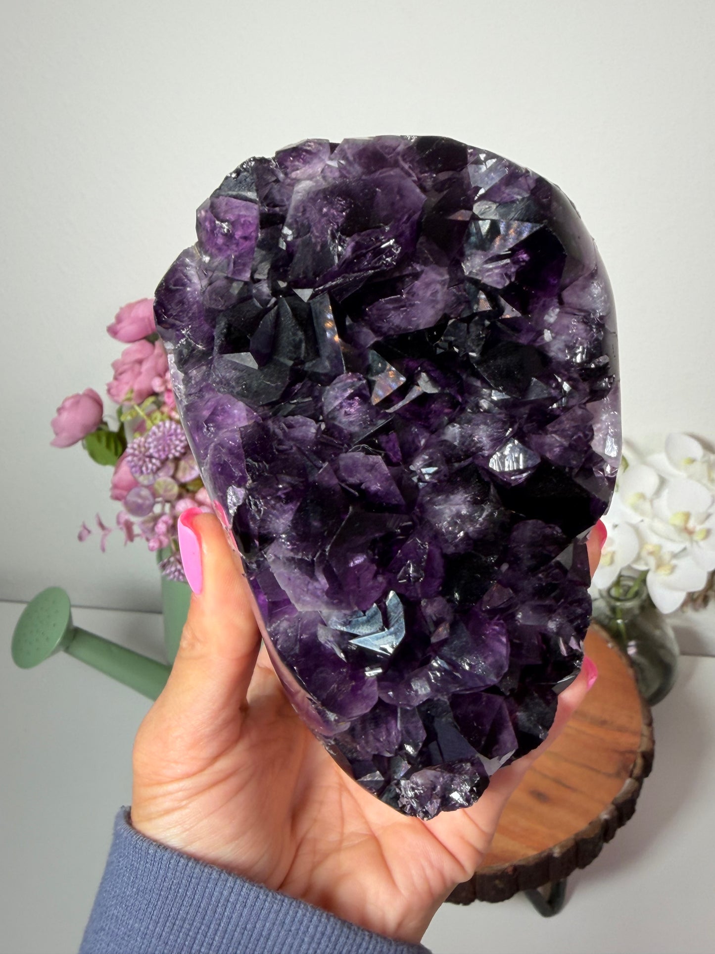 Purple Amethyst on custom stand 232