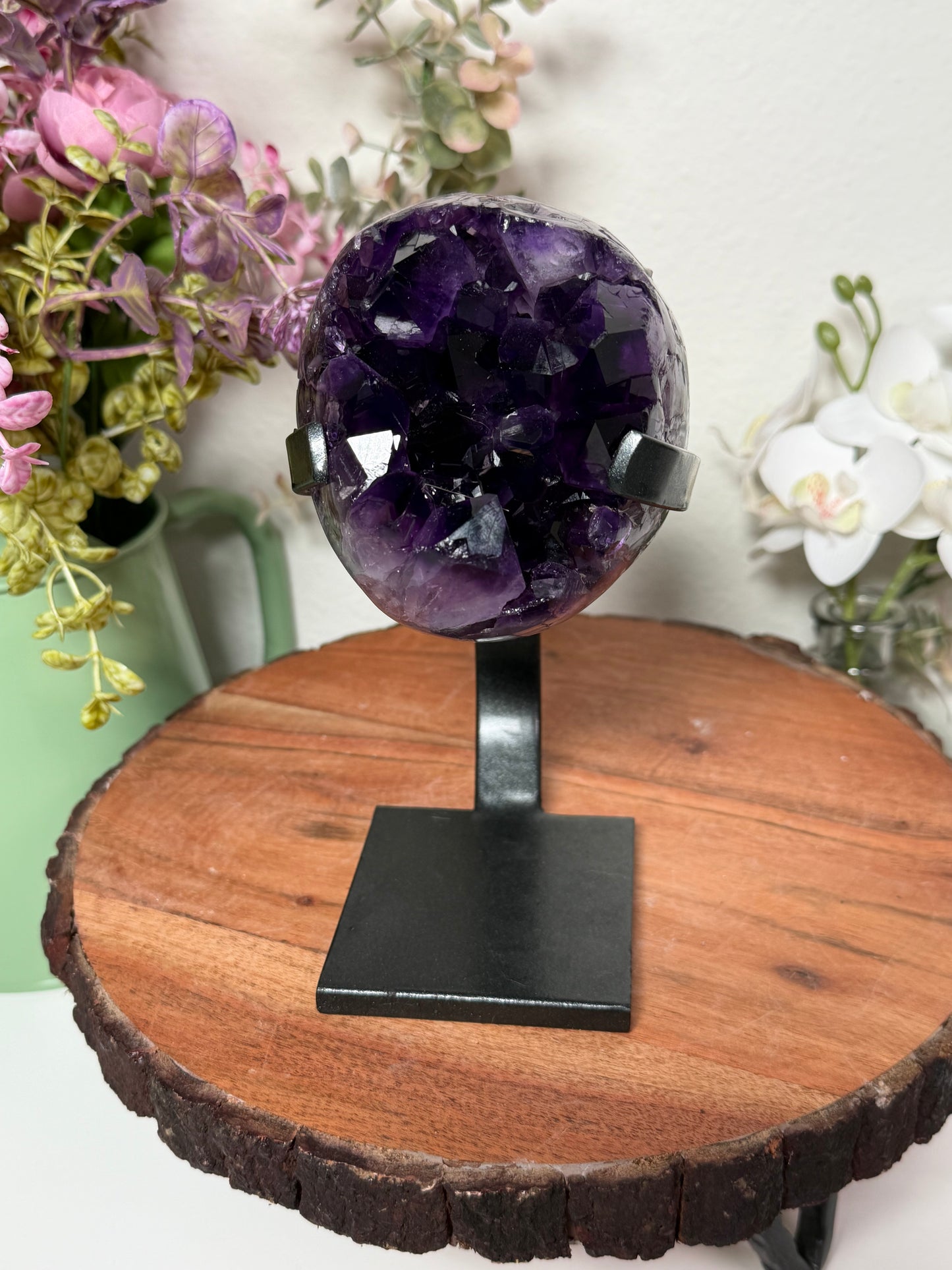 Purple Amethyst on custom stand 158