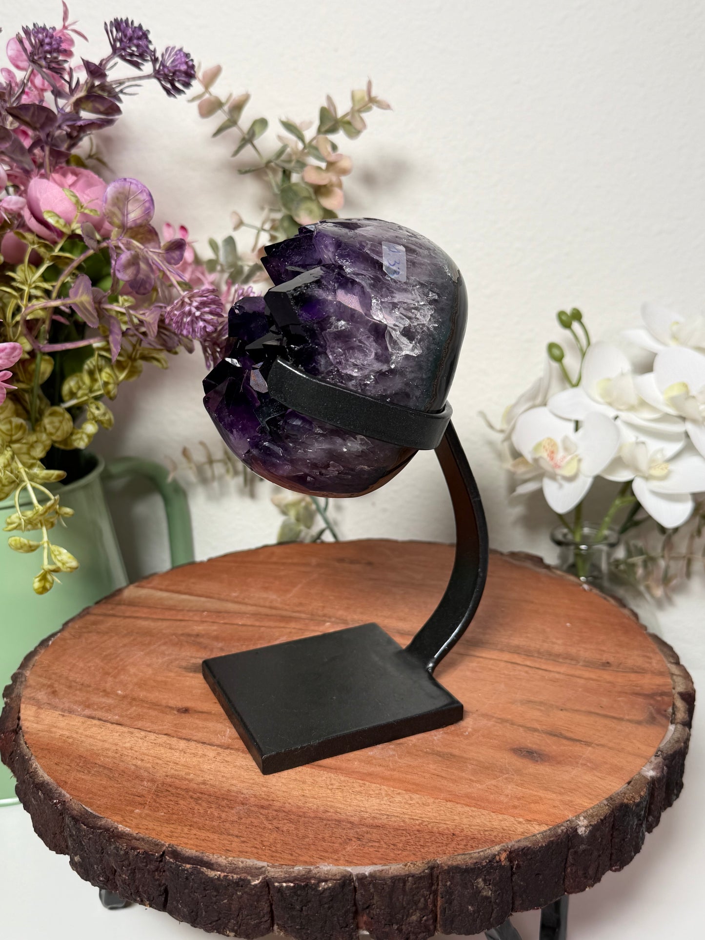 Purple Amethyst on custom stand 158