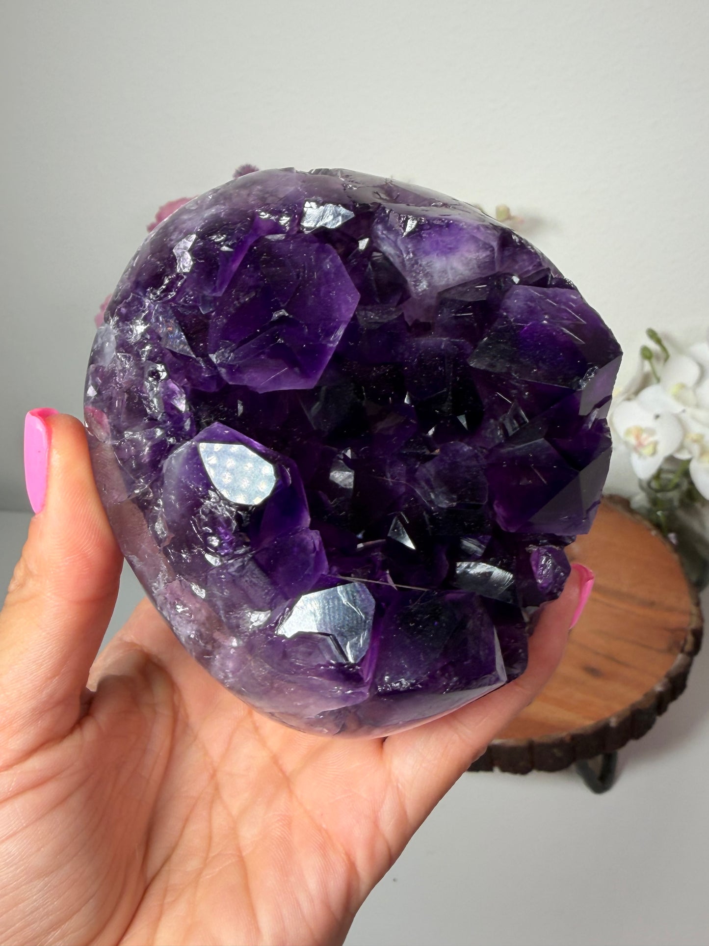 Purple Amethyst on custom stand 158