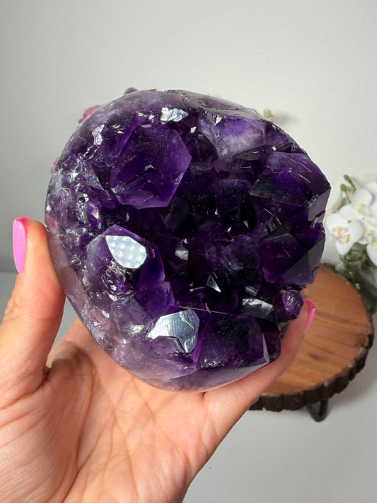 Purple Amethyst on custom stand 158