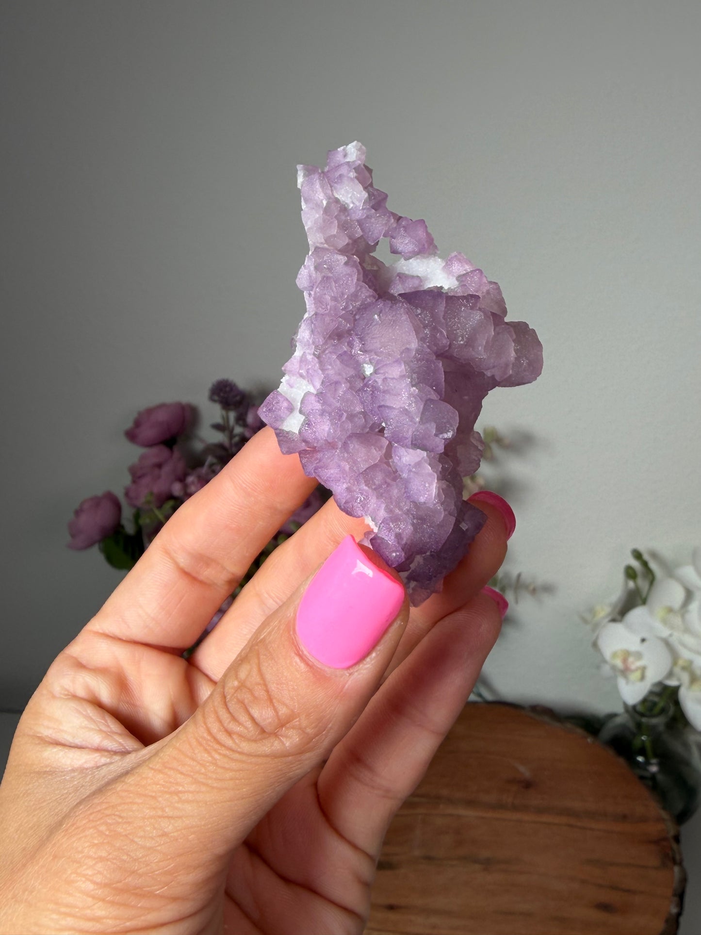 Tombstone AZ, Purple Fluorite with Quartz Epimorphs 100