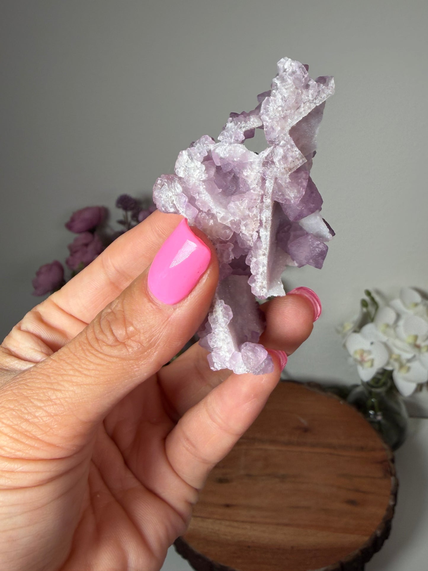 Tombstone AZ, Purple Fluorite with Quartz Epimorphs 100