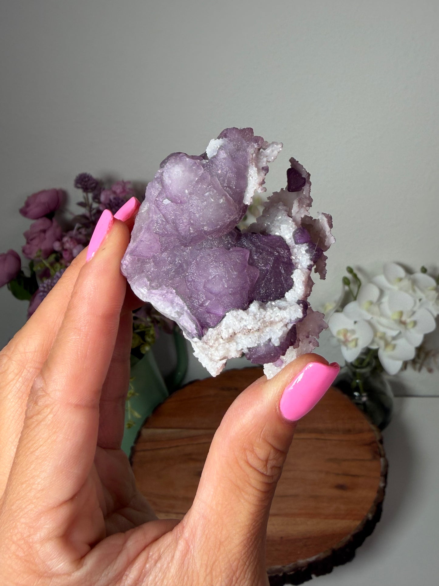 Tombstone AZ, Purple Fluorite with Quartz Epimorphs 114
