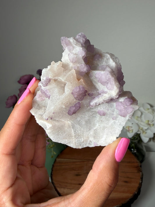 Tombstone AZ, Purple Fluorite with Quartz Epimorphs 185