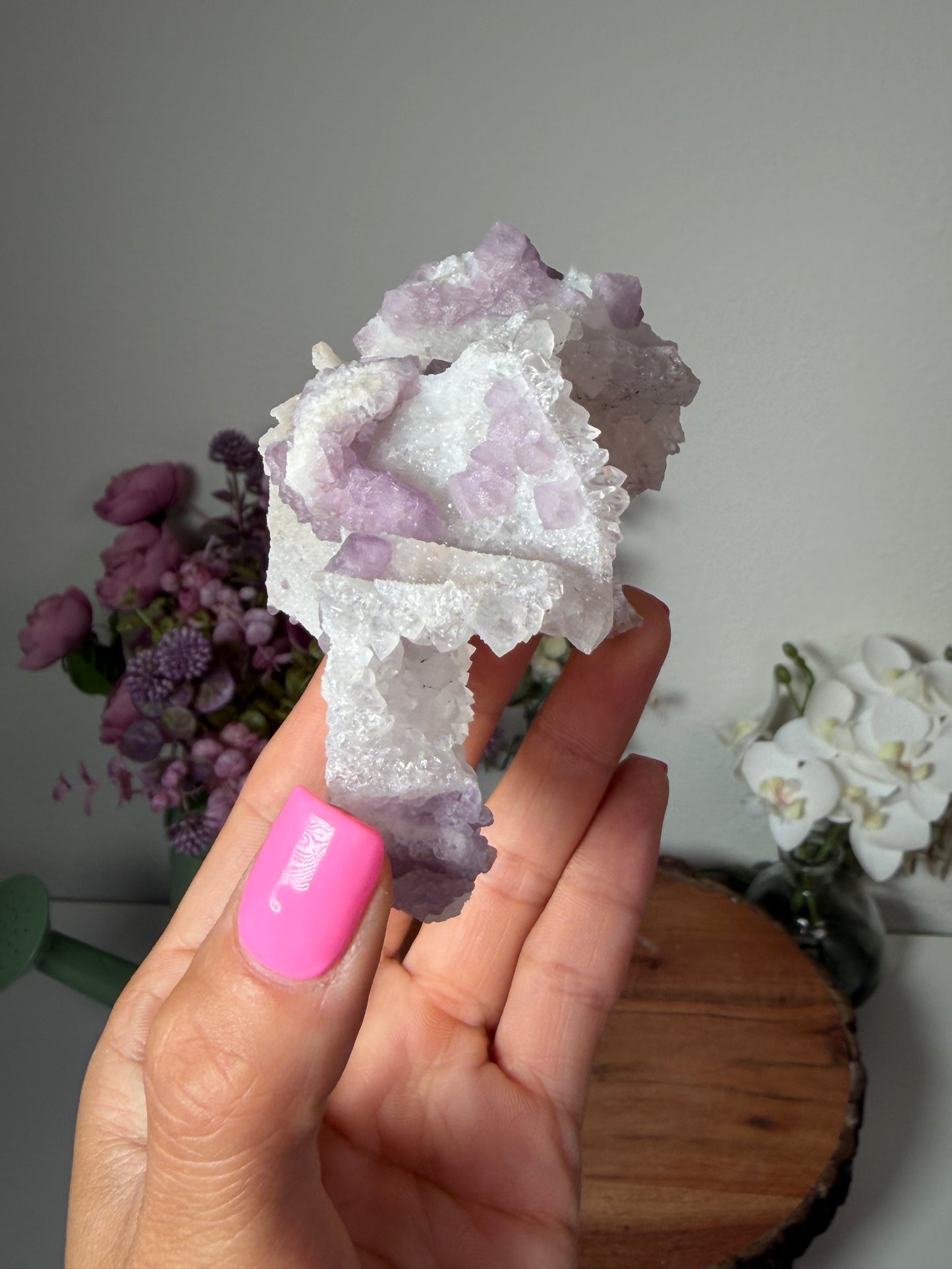 Tombstone AZ, Purple Fluorite with Quartz Epimorphs 185