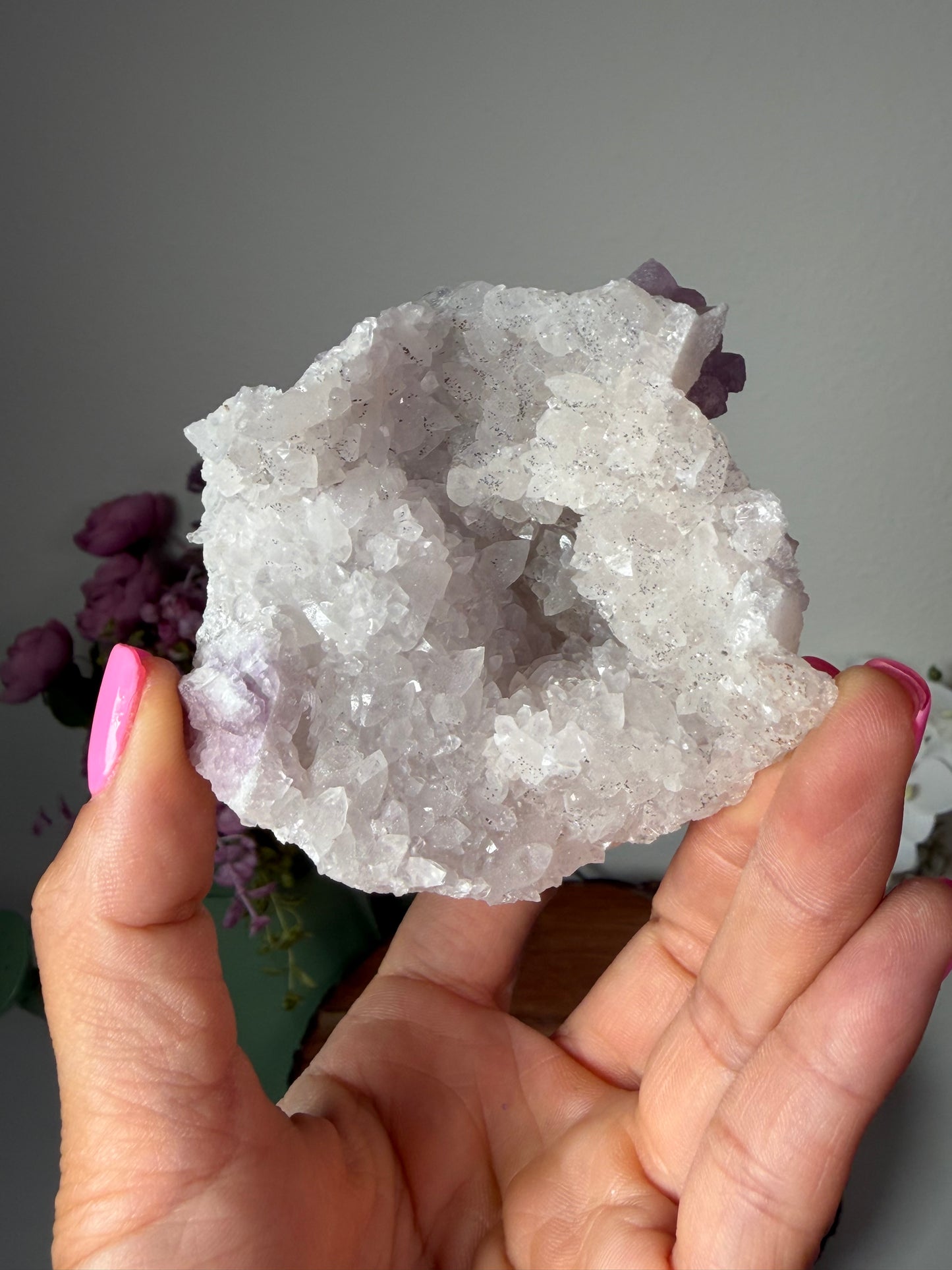 Tombstone AZ, Purple Fluorite with Quartz Epimorphs 185