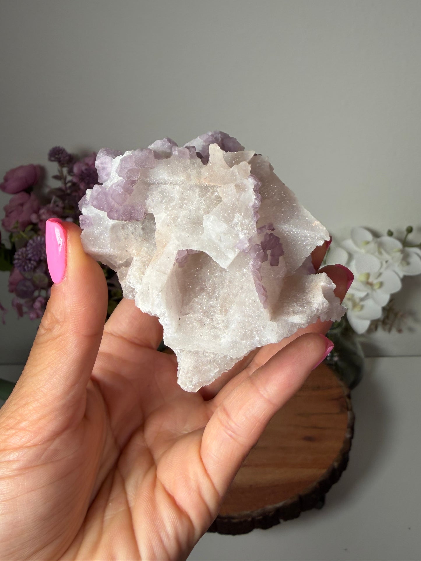 Tombstone AZ, Purple Fluorite with Quartz Epimorphs 185