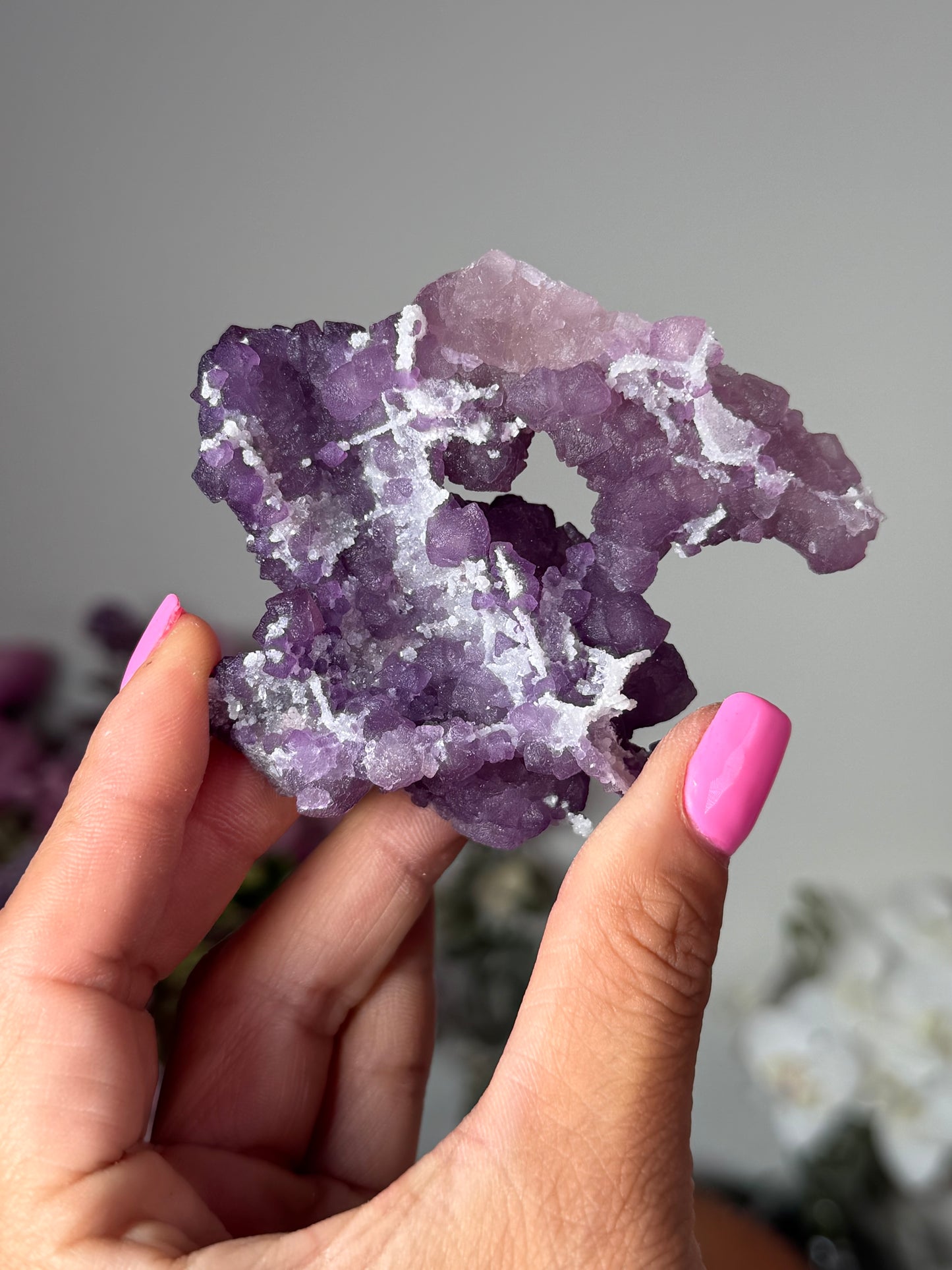 Tombstone AZ, Purple Fluorite with Quartz Epimorphs 160