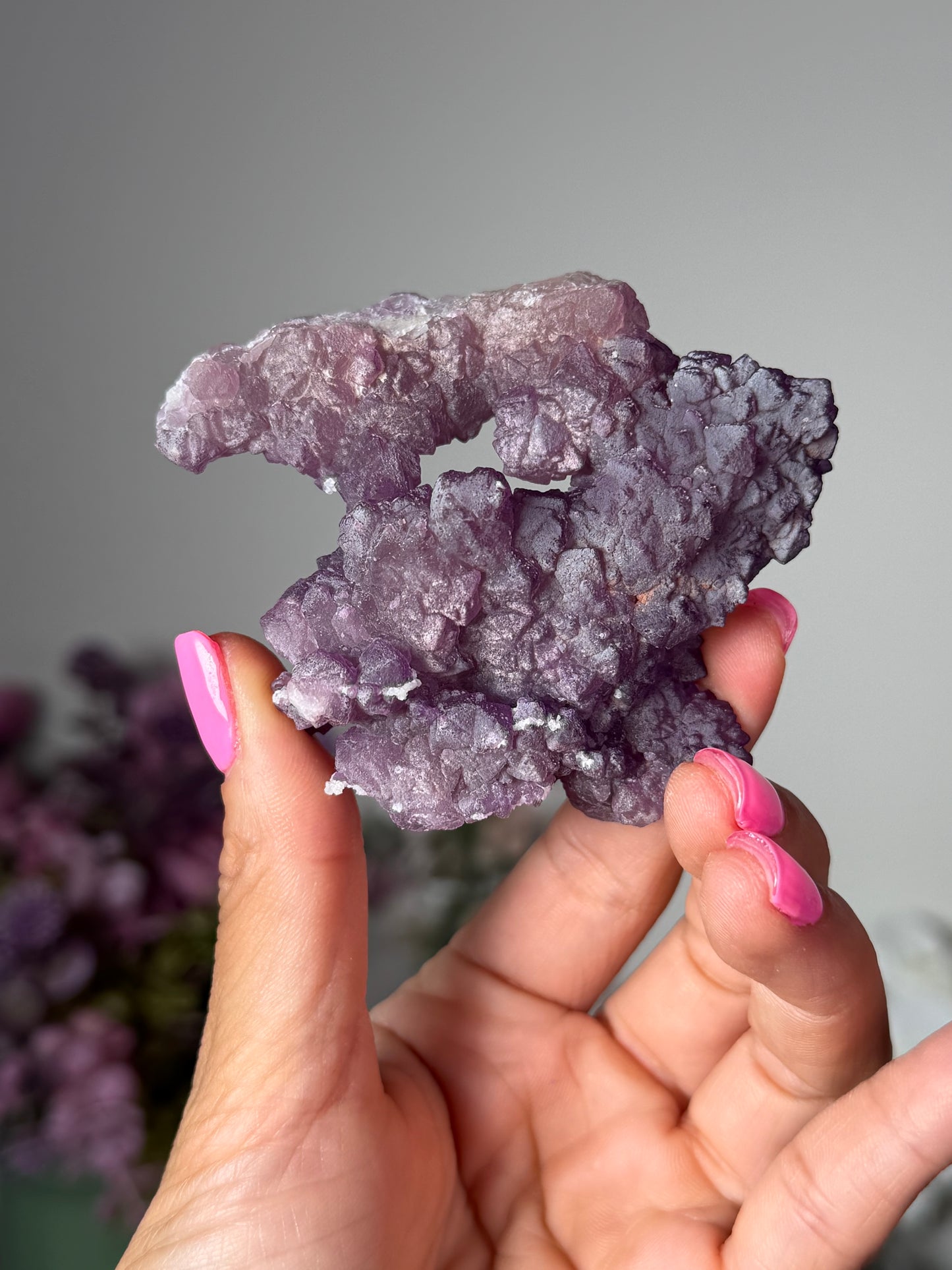 Tombstone AZ, Purple Fluorite with Quartz Epimorphs 160