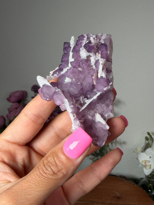 Tombstone AZ, Purple Fluorite with Quartz Epimorphs 163