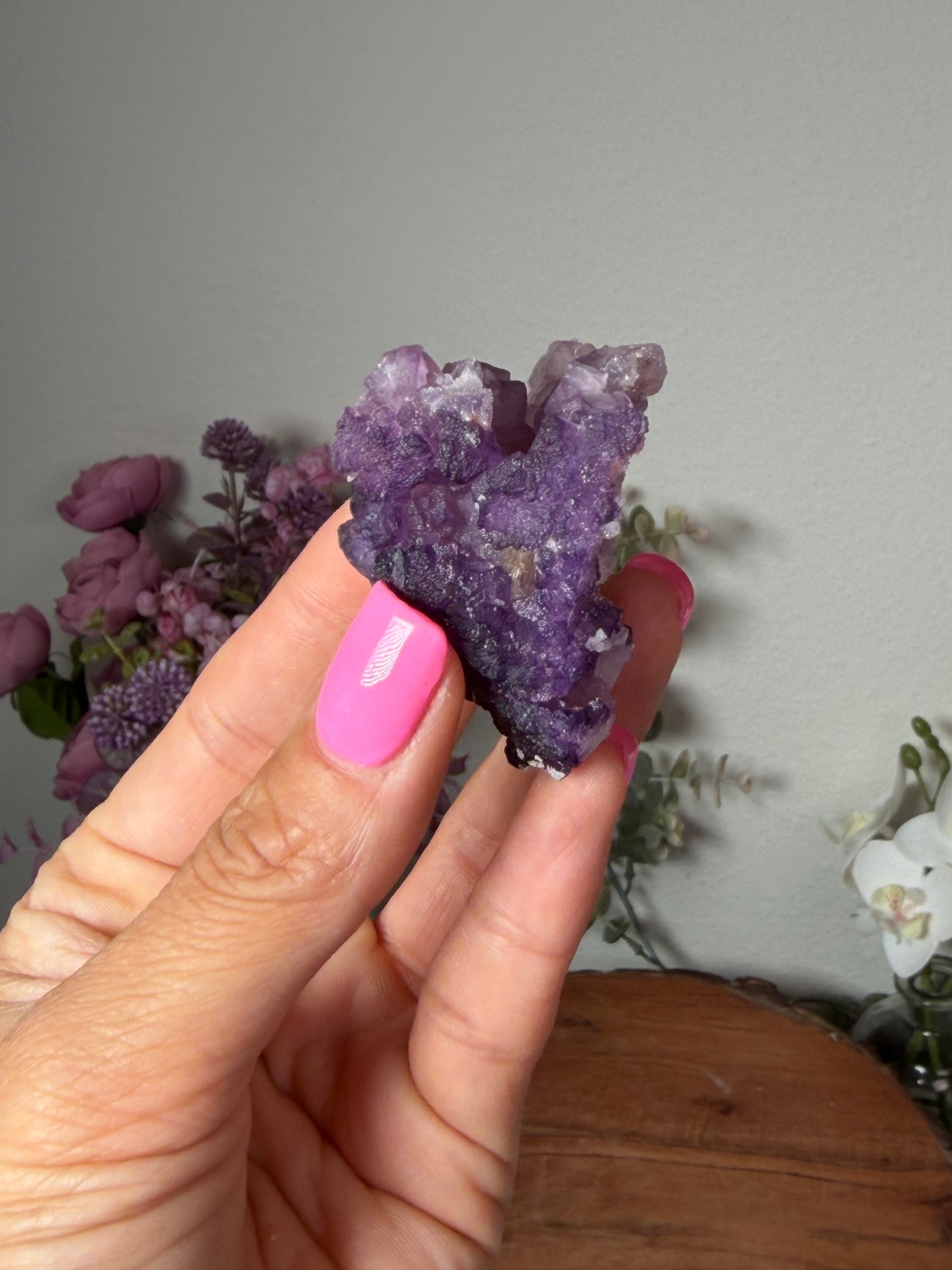 Tombstone AZ, Purple Fluorite with Quartz Epimorphs 45