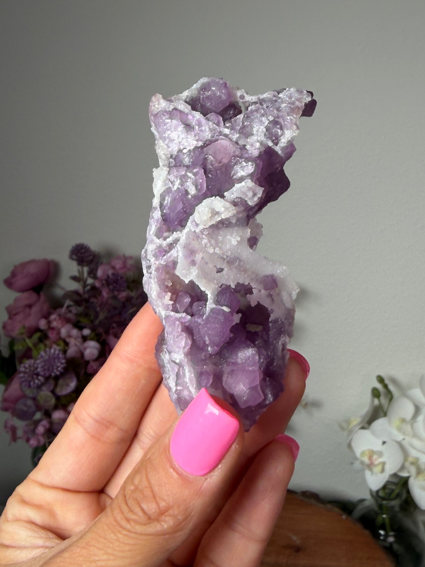 Tombstone AZ, Purple Fluorite with Quartz Epimorphs 150