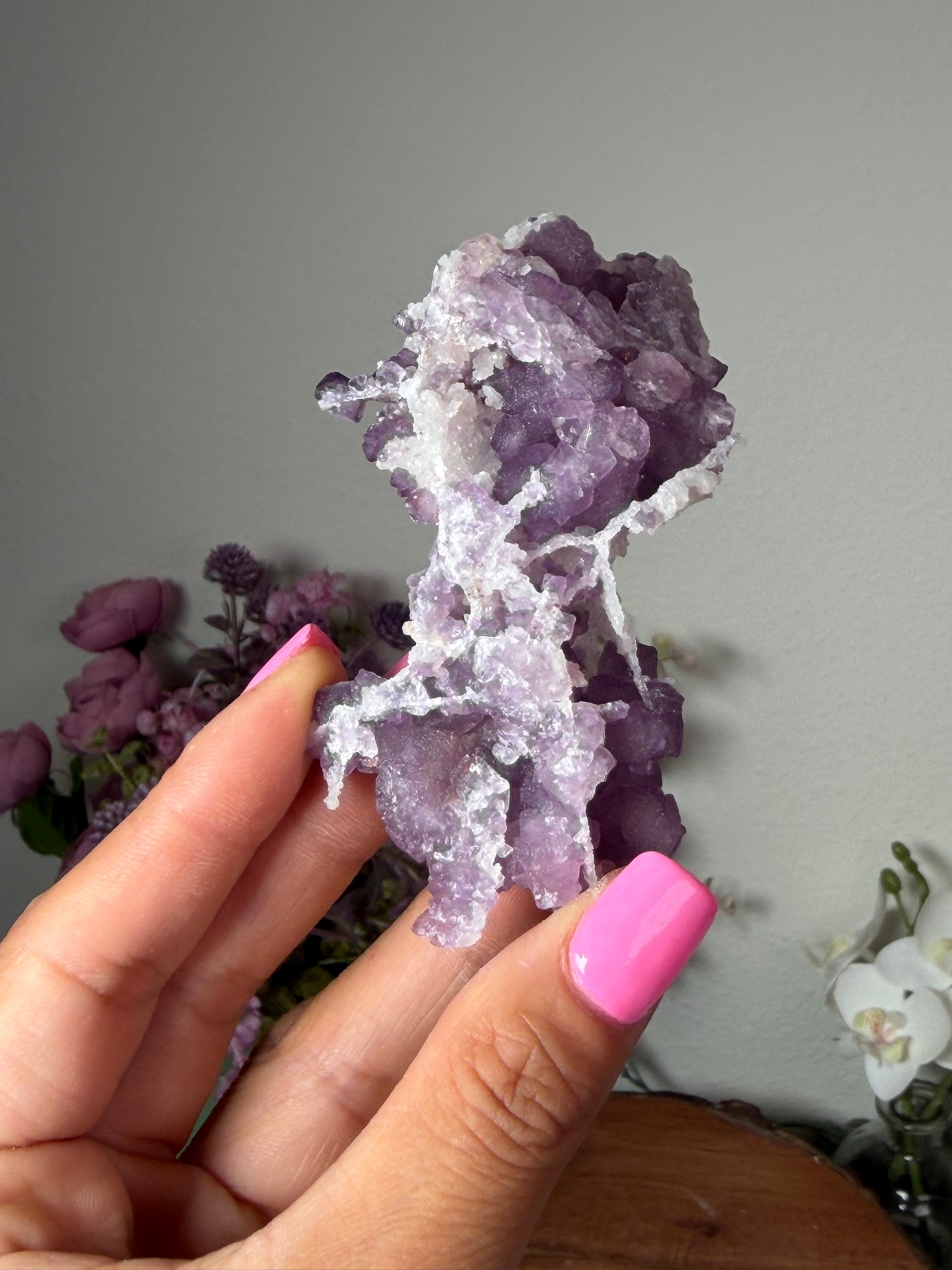 Tombstone AZ, Purple Fluorite with Quartz Epimorphs 150