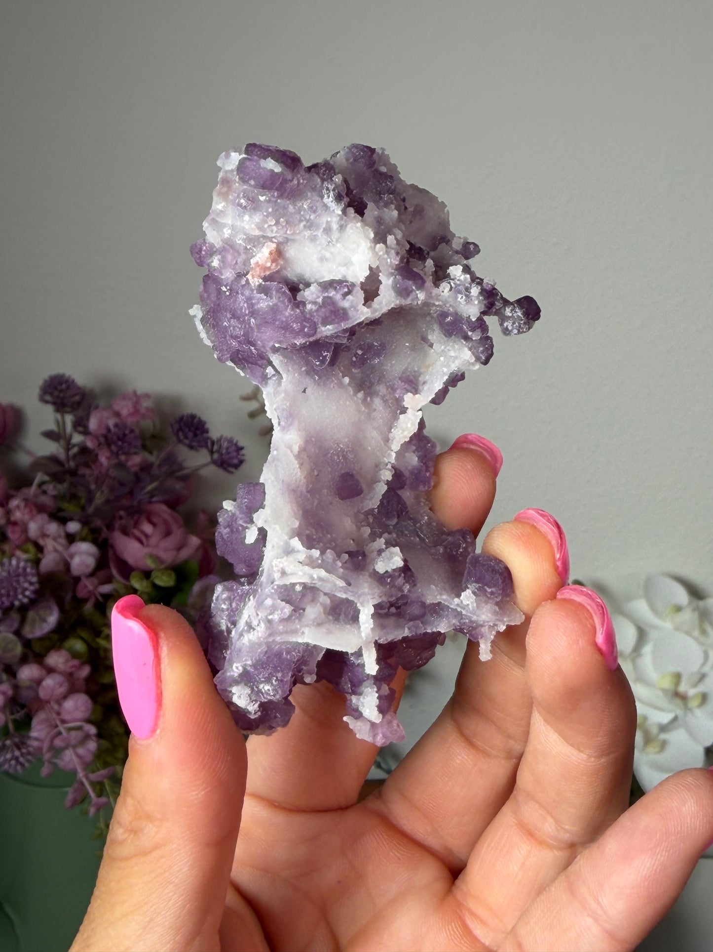Tombstone AZ, Purple Fluorite with Quartz Epimorphs 150