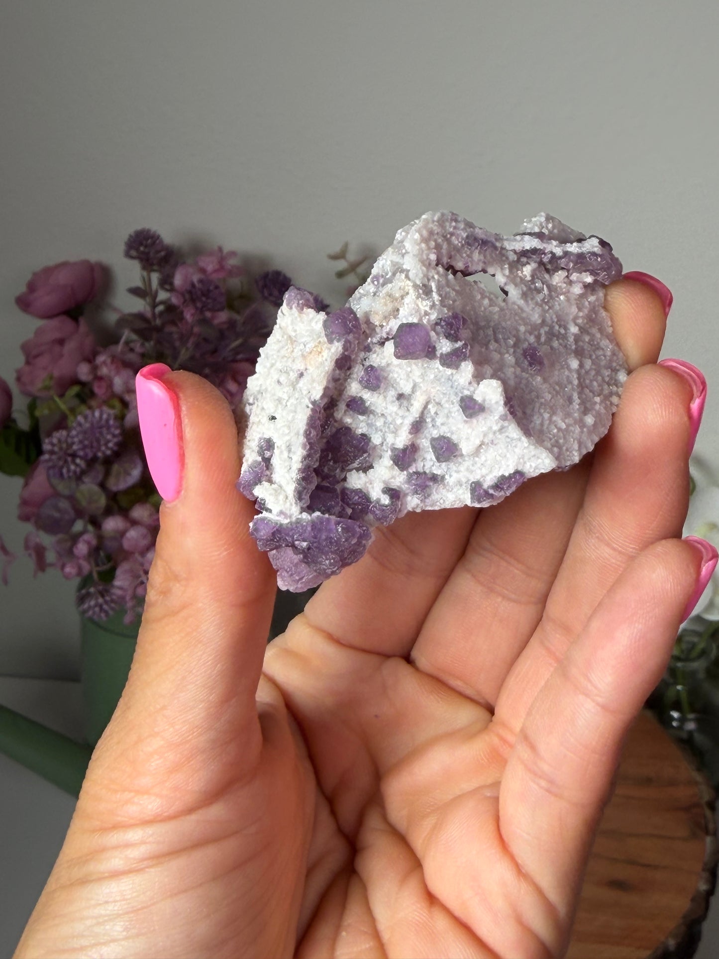 Tombstone AZ, Purple Fluorite with Quartz Epimorphs 49