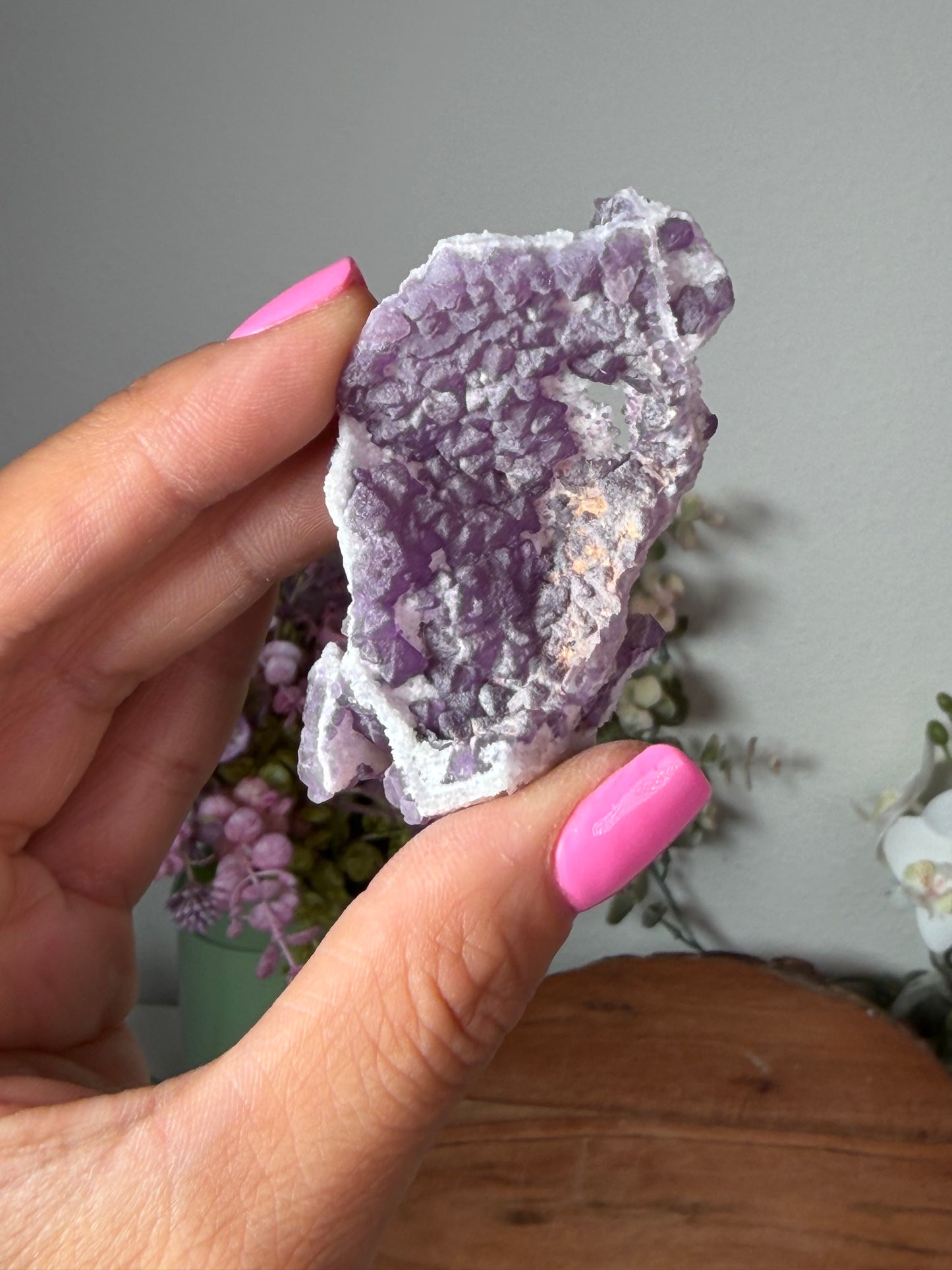 Tombstone AZ, Purple Fluorite with Quartz Epimorphs 49