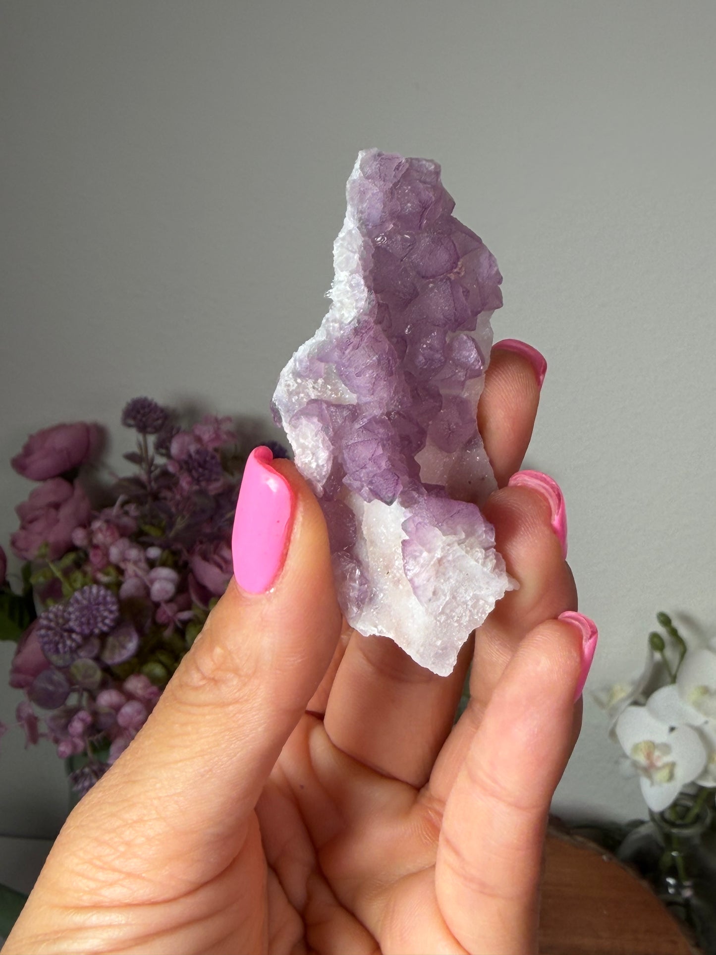 Tombstone AZ, Purple Fluorite with Quartz Epimorphs 52