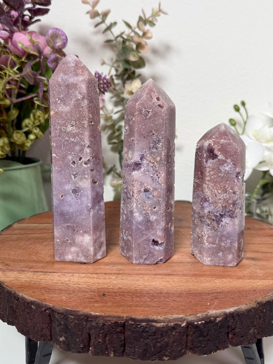 Pink and Purple Amethyst Tower 79, 77, 66