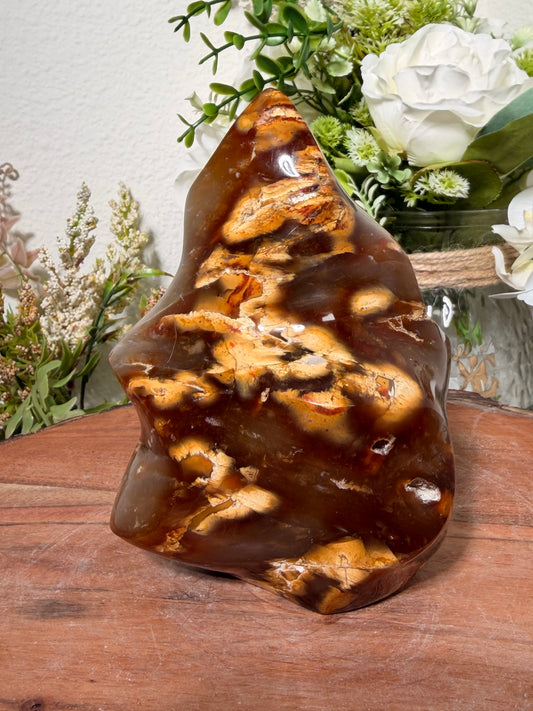 Carnelian Moss Orca Agate Flame 68