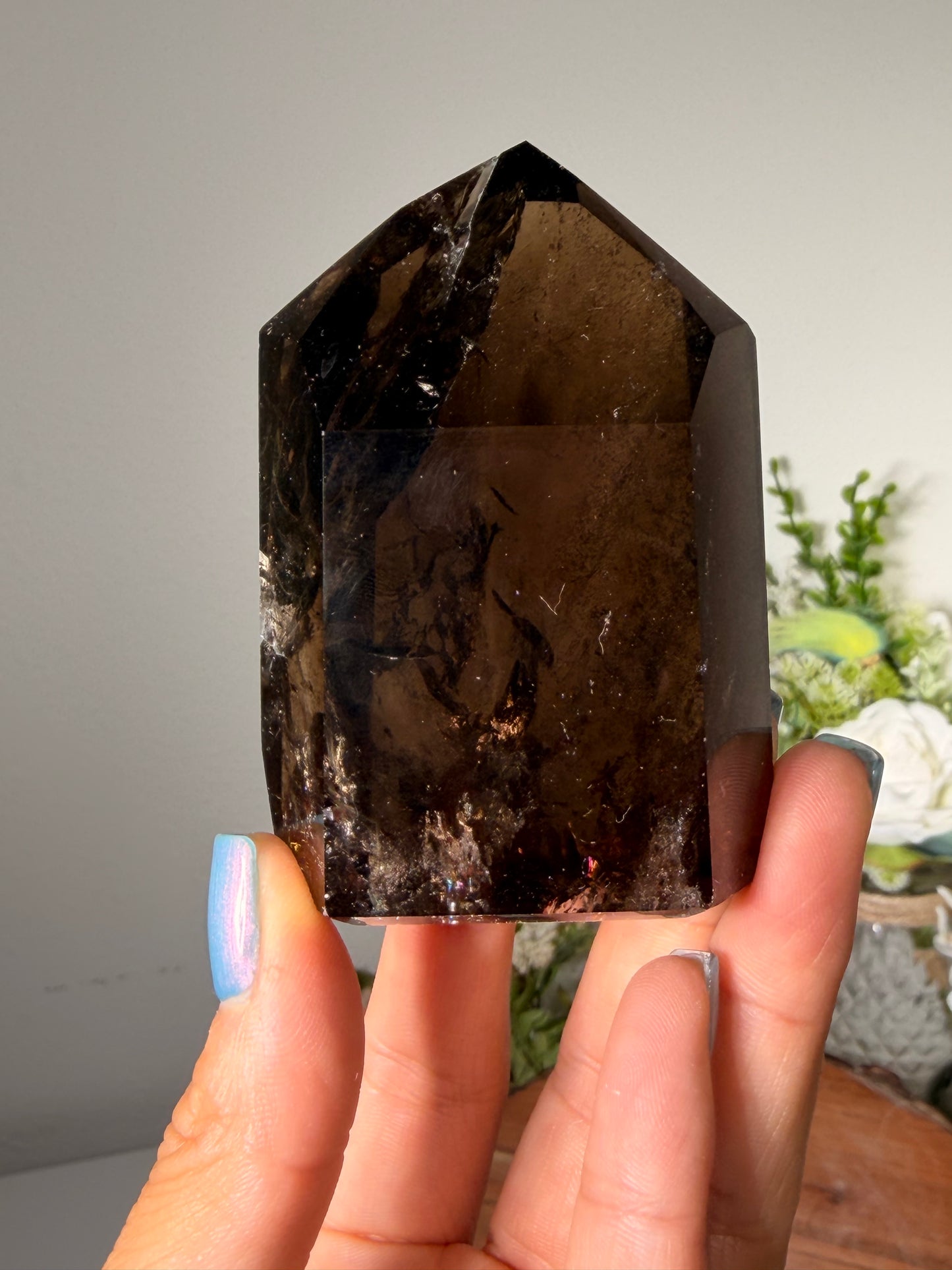 Dark Smokey Quartz Tower 85