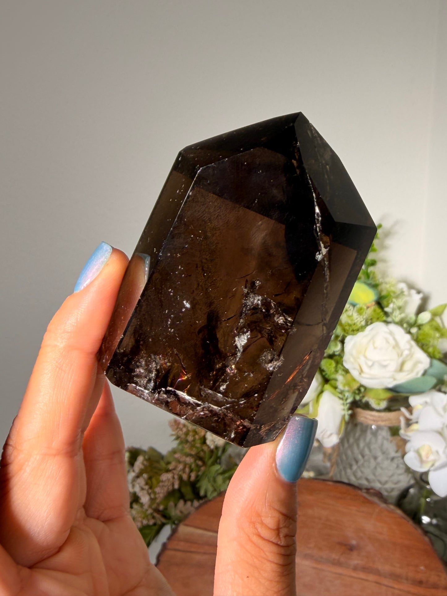 Dark Smokey Quartz Tower 85