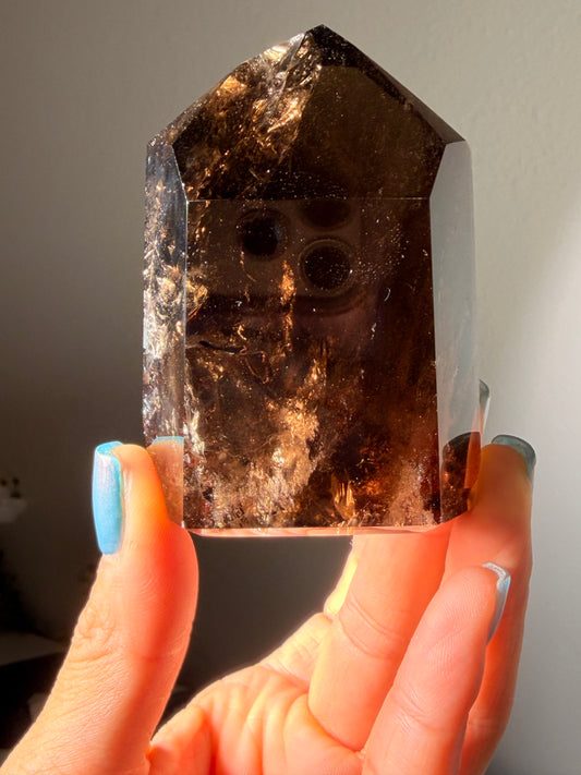 Dark Smokey Quartz Tower 85