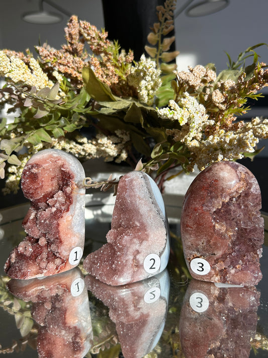 Pink Amethyst Druzy Free Forms