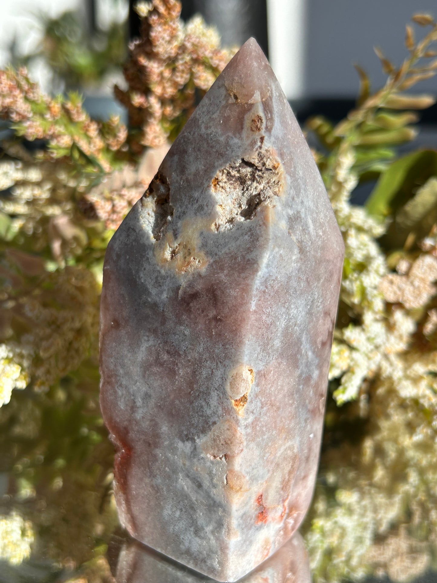 Pink Amethyst Druzy Tower Statement