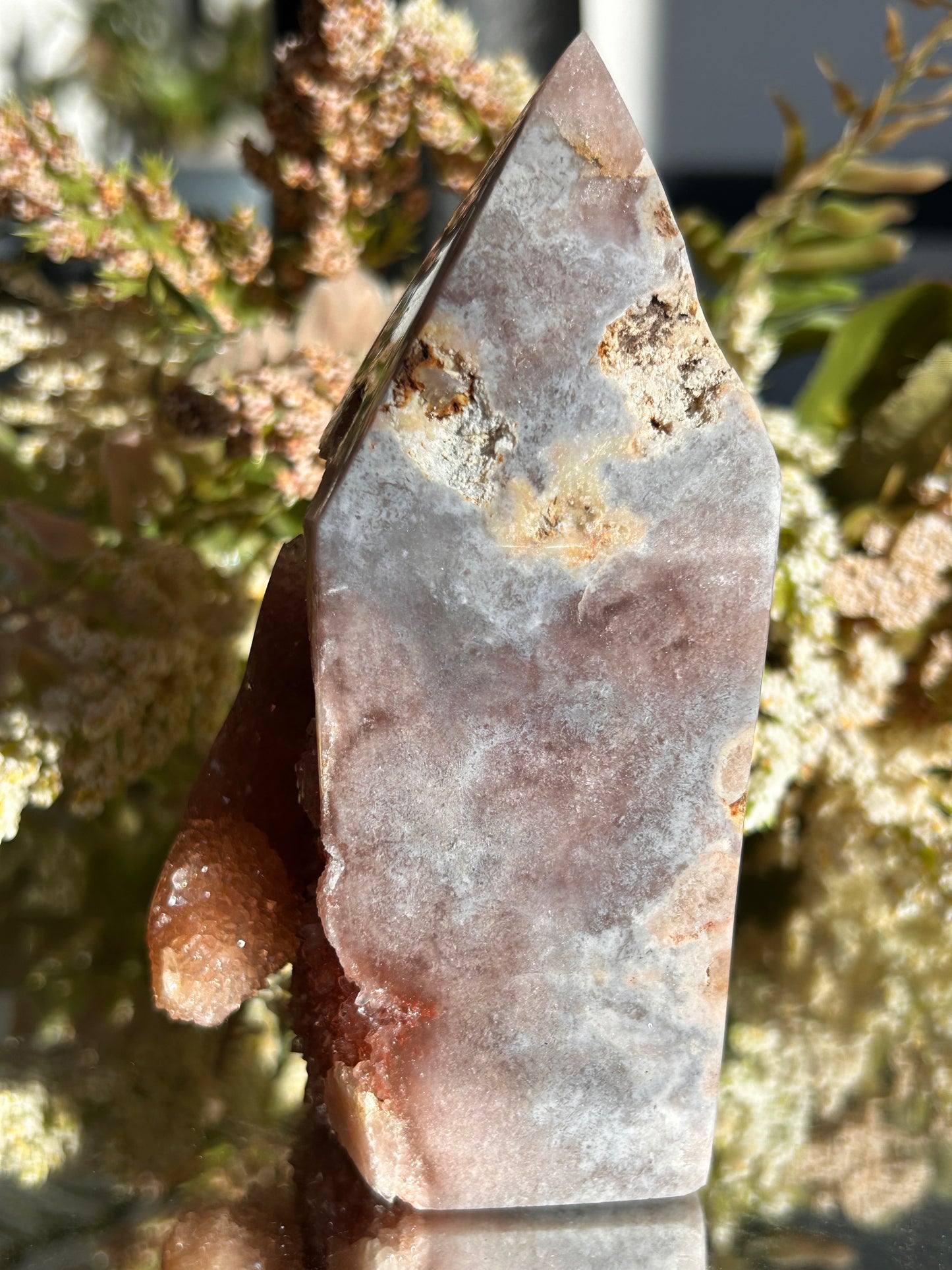 Pink Amethyst Druzy Tower Statement