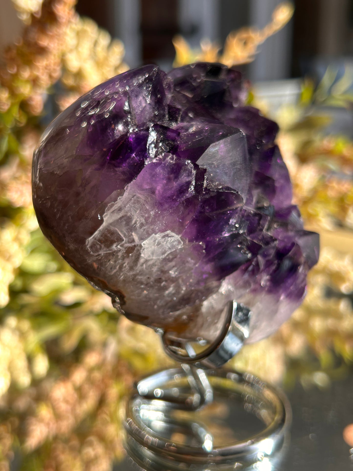 Amethyst Heart w\ stand