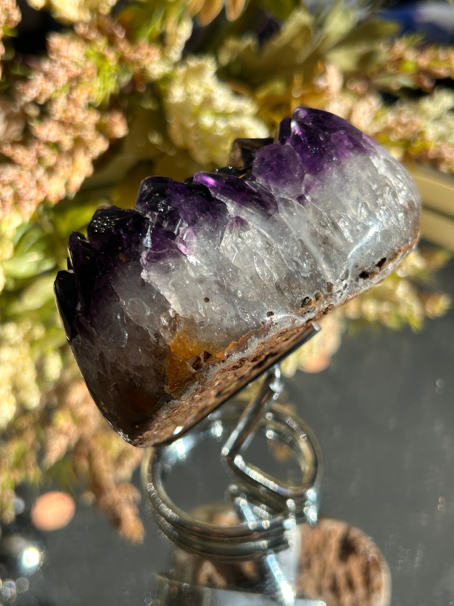 Amethyst Heart w\ stand