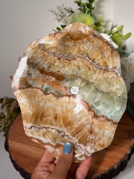 Rainbow calcite bowl 125