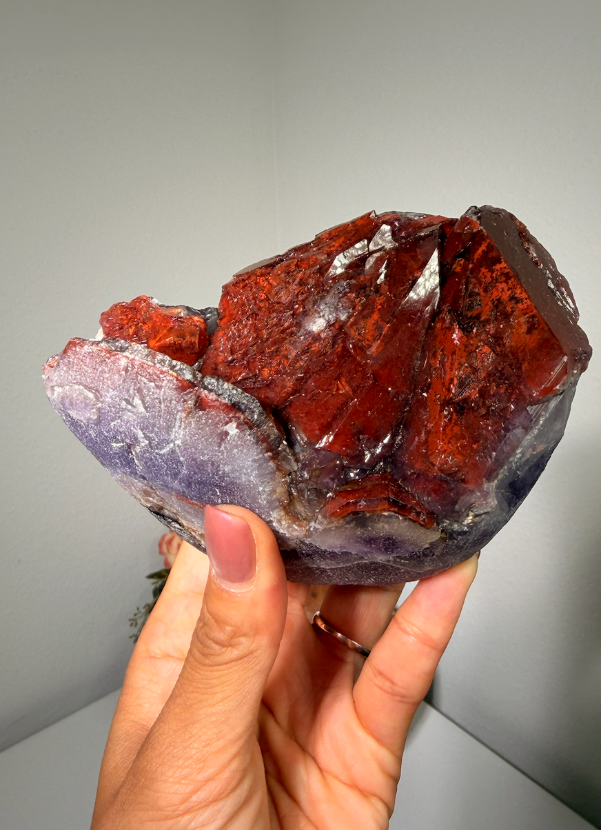 "Ruby Slippers" Alien Amethyst with Red Hematite 140