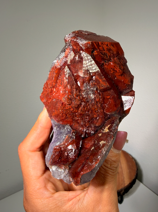 "Ruby Slippers" Alien Amethyst with Red Hematite 140