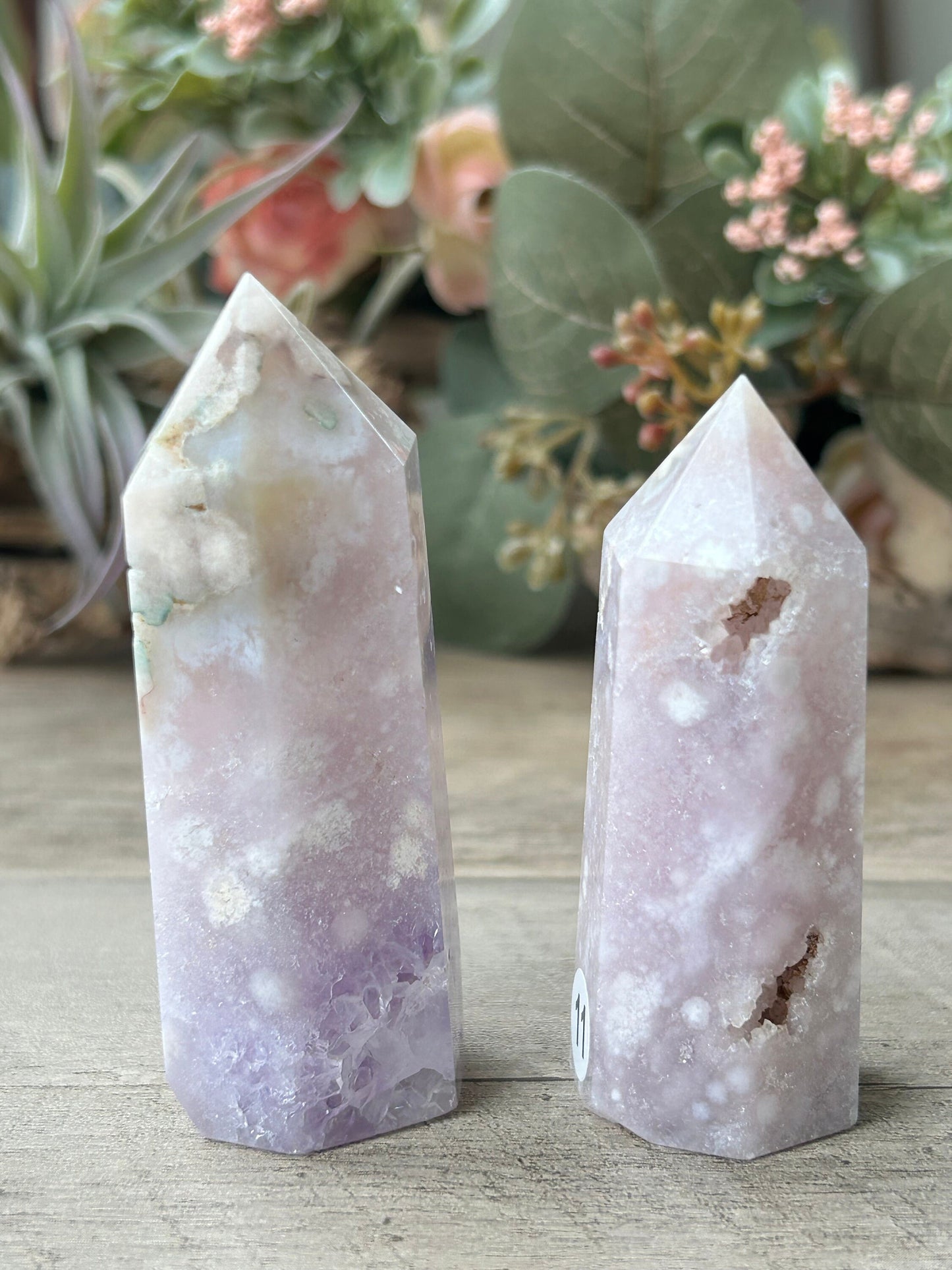 YOU CHOOSE | Pink Amethyst Flower Agate Tower | Pink Amethyst | Flower Agate Quartz Tower | Flower Agate | Natural Healing Crystals-Crystal Towers-Pink Amethyst, Flower Agate, Quartz