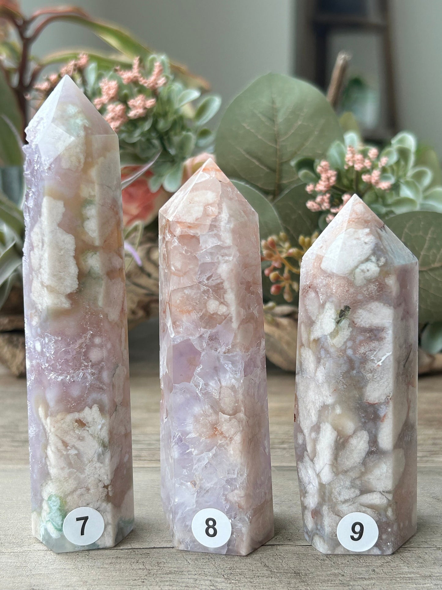 YOU CHOOSE | Pink Amethyst Flower Agate Tower | Pink Amethyst | Flower Agate Quartz Tower | Flower Agate | Natural Healing Crystals-Crystal Towers-Pink Amethyst, Flower Agate, Quartz