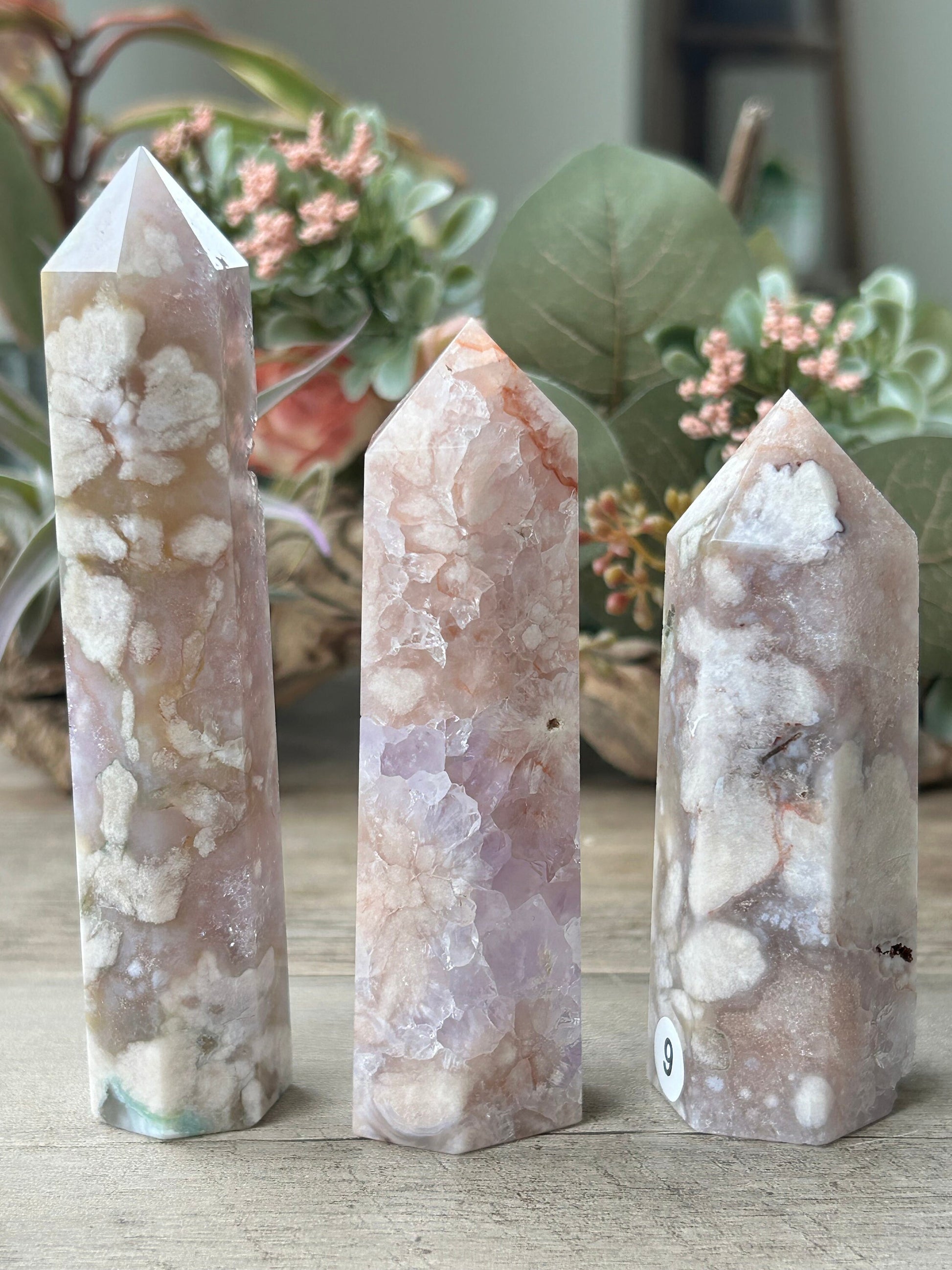 YOU CHOOSE | Pink Amethyst Flower Agate Tower | Pink Amethyst | Flower Agate Quartz Tower | Flower Agate | Natural Healing Crystals-Crystal Towers-Pink Amethyst, Flower Agate, Quartz