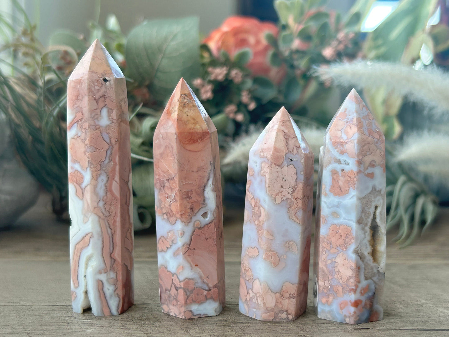 Super Pink Agate Tower | Druzy Pink Agate Crystal Tower| Pink Agate Point | Pink Agate | Natural Healing Crystals | Crystal Gifts-Crystal Towers-Pink Agate