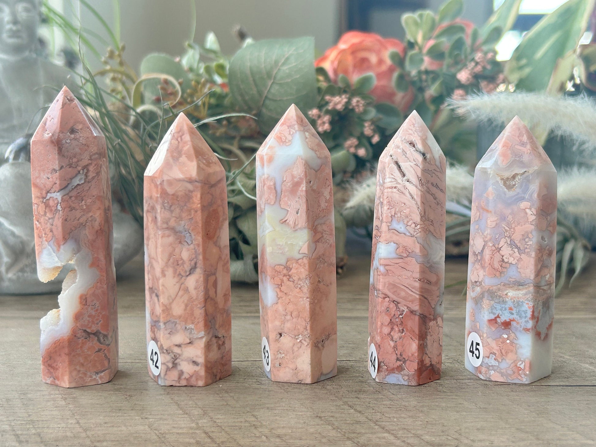 Super Pink Agate Tower | Druzy Pink Agate Crystal Tower| Pink Agate Point | Pink Agate | Natural Healing Crystals | Crystal Gifts-Crystal Towers-Pink Agate