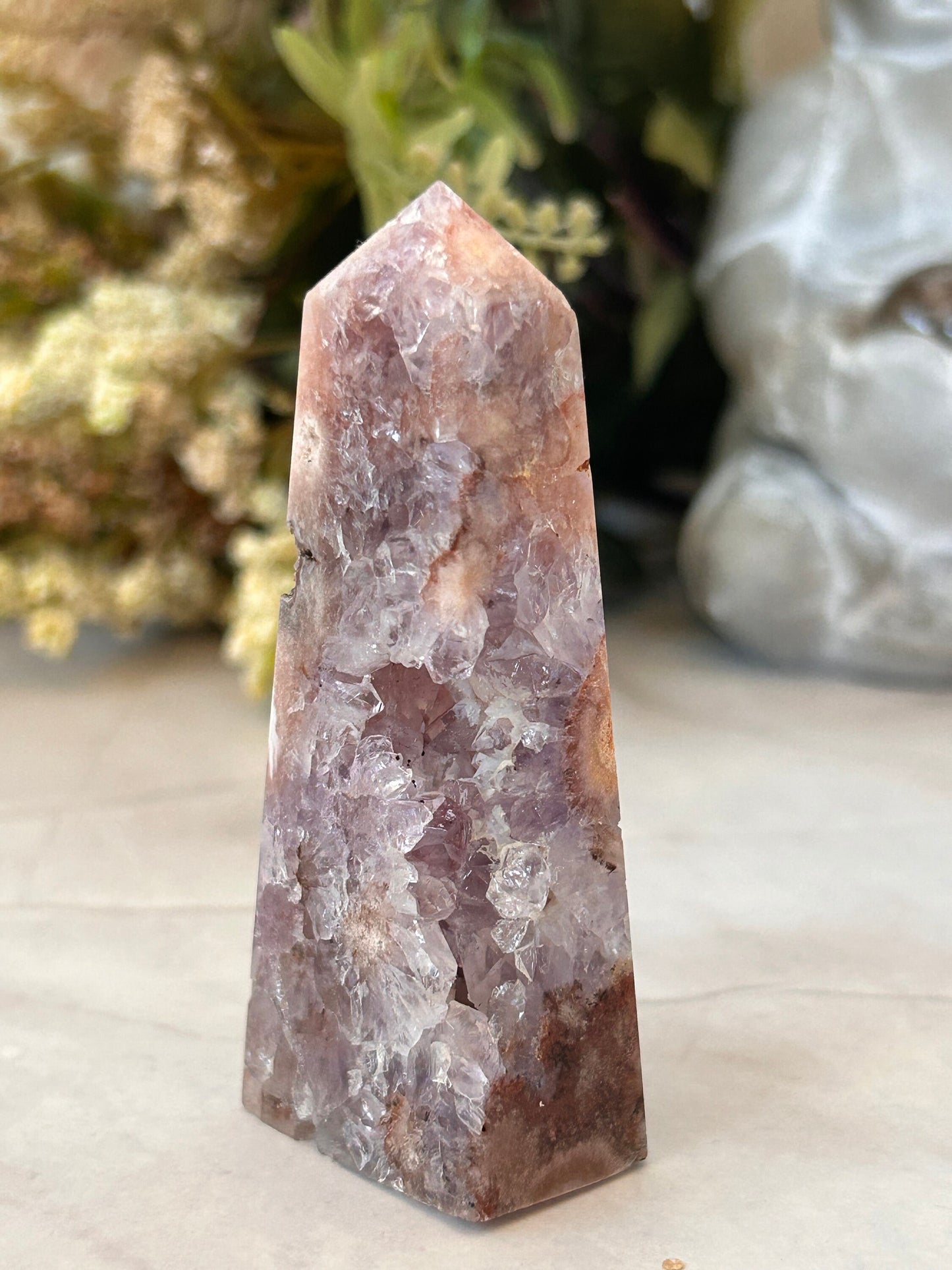 Stunning High Quality/ Grade AAA Pink and Purple Amethyst Flower Agate Tower | Pink Amethyst Flower Agate Tower | Crystal Gift | Home Decor-Crystal Towers-pink amethyst, flower agate, purple amethyst