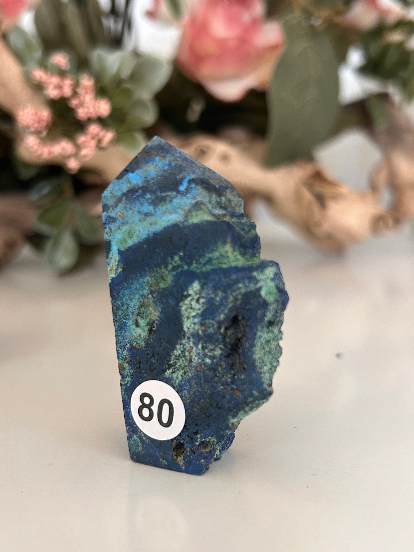 Beautiful and Colorful Azurite Specimen | Druzy Azurite Tower | Azurite | Azurite Point | Crystal Gift | Healing Crystals | Natural Azurite-Crystal Towers-Azurite