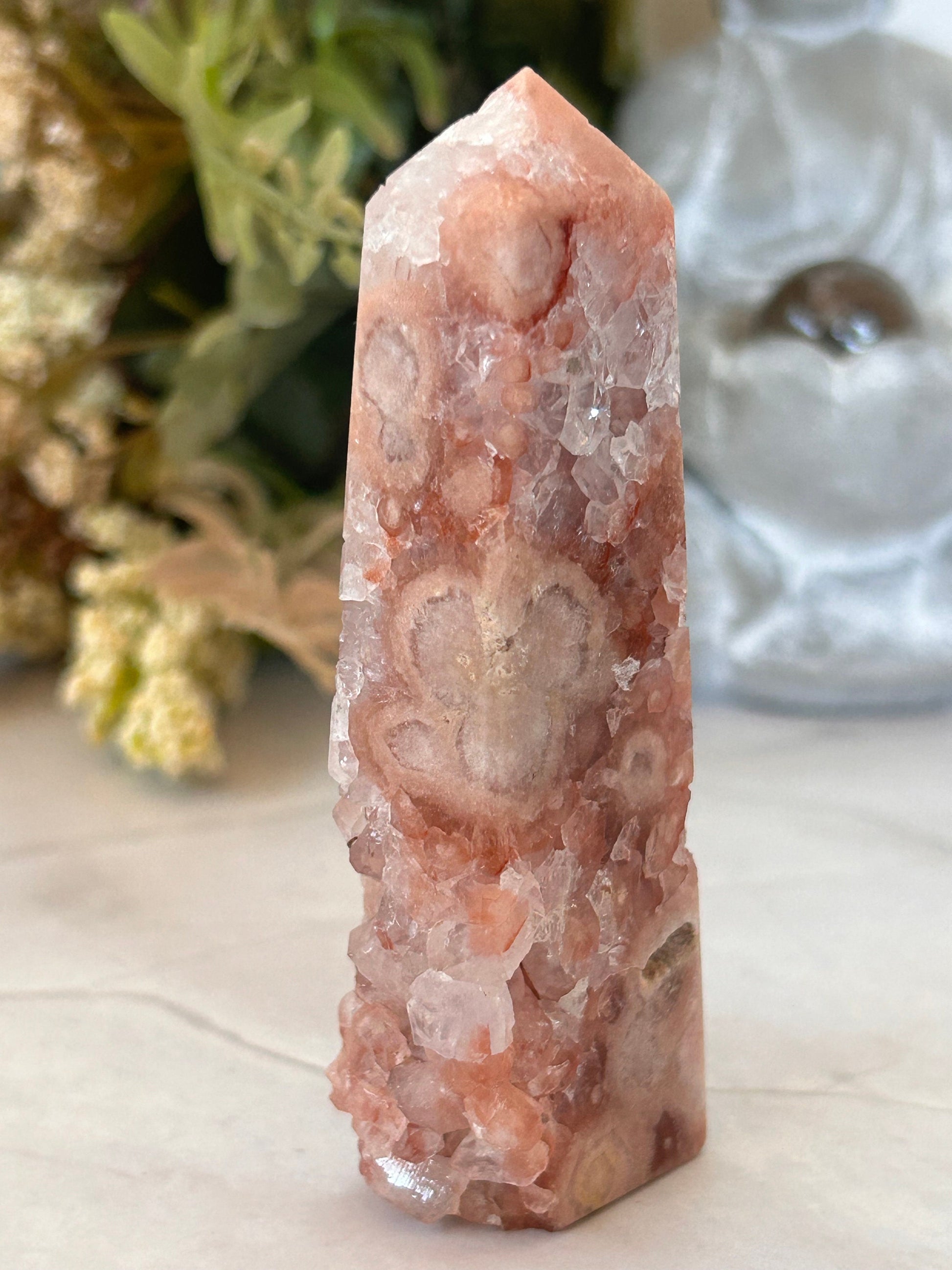 Stunning High Quality/ Grade AAA Pink and Purple Amethyst Flower Agate Tower | Pink Amethyst Flower Agate Tower | Crystal Gift-Crystal Towers-pink amethyst, flower agate, purple amethyst