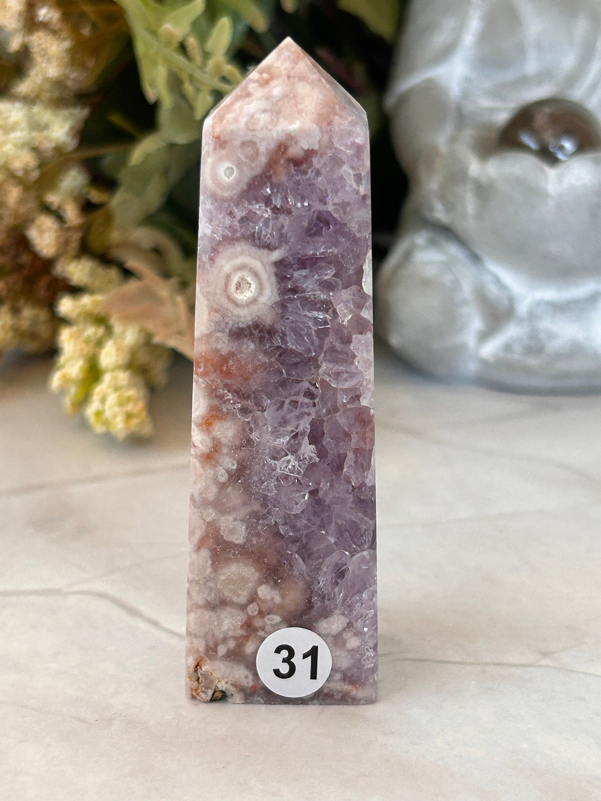 Stunning High Quality/ Grade AAA Pink and Purple Amethyst Flower Agate Tower | Pink Amethyst Flower Agate Tower | Crystal Gift-Crystal Towers-pink amethyst, flower agate, purple amethyst