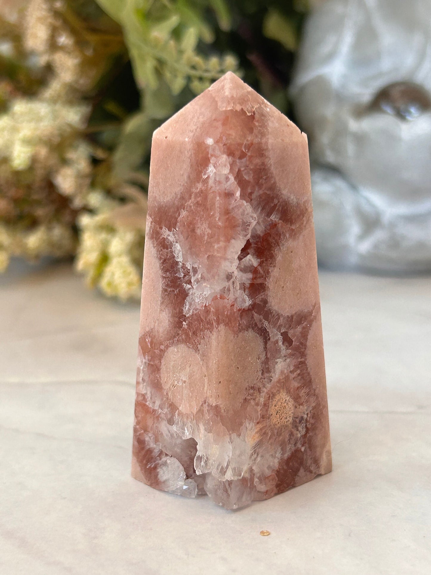 Stunning High Quality/ Grade AAA Pink and Purple Amethyst Flower Agate Tower | Pink Amethyst Flower Agate Tower | Crystal Gift | Home Decor-Crystal Towers-pink amethyst, flower agate, purple amethyst