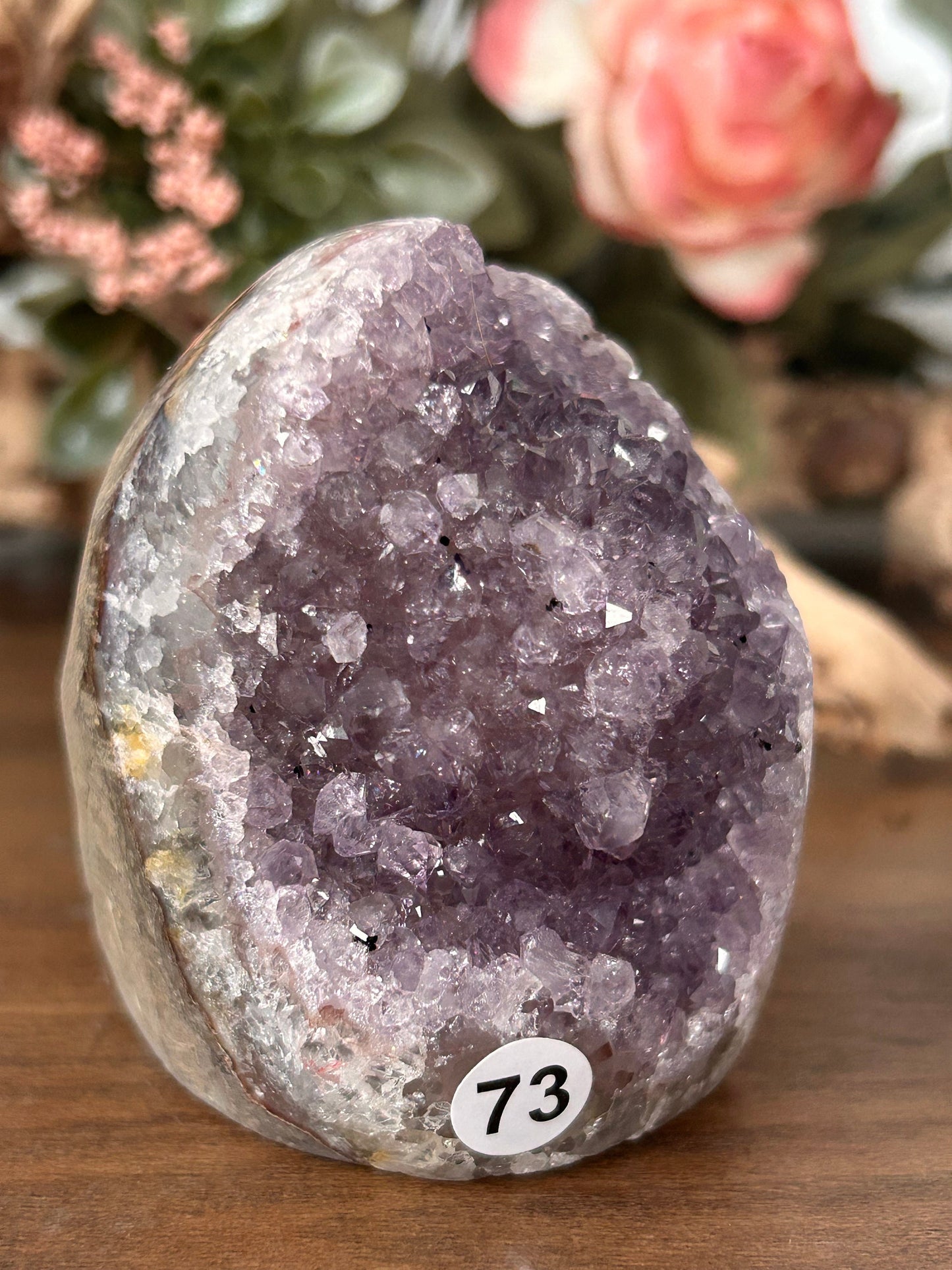 Beautiful Sugar Rainbow Amethyst Cut Base | Rainbow Amethyst | Cut Base Amethyst | Healing Crystals| Spiritual Home Decor | Crystal Gifts-Cluster/Geode Towers-rainbow amethyst