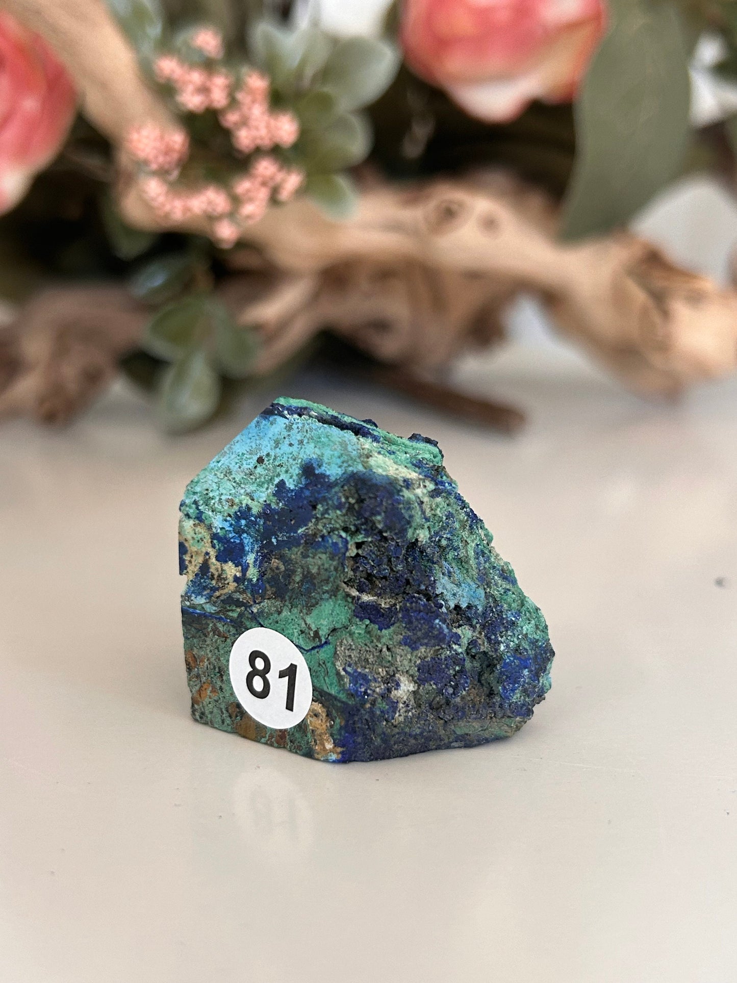 Beautiful and Colorful Azurite Specimen | Druzy Azurite Tower | Azurite | Azurite Point | Crystal Gift | Healing Crystals | Natural Azurite-Crystal Towers-Azurite