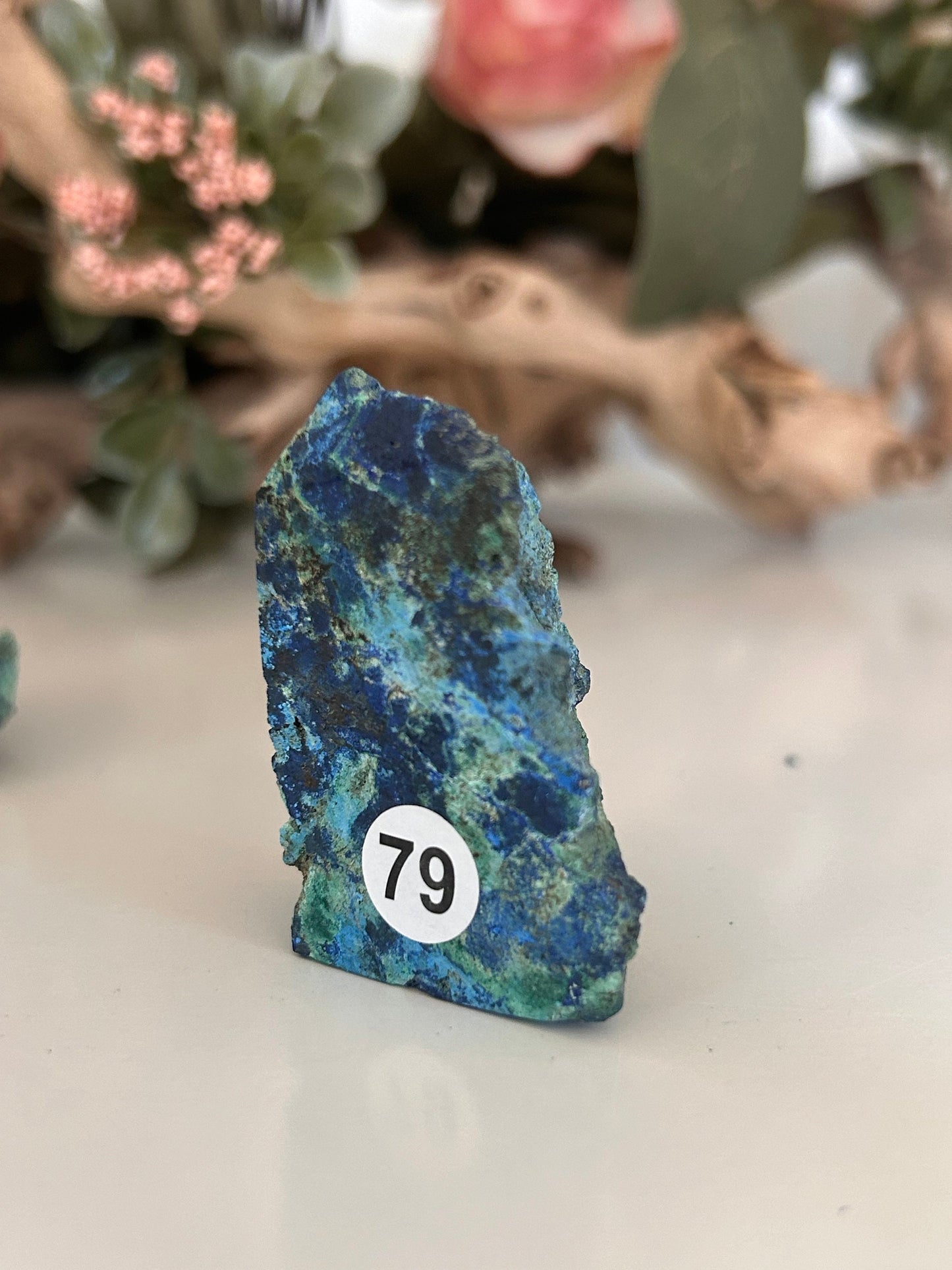 Beautiful and Colorful Azurite Specimen | Druzy Azurite Tower | Azurite | Azurite Point | Crystal Gift | Healing Crystals | Natural Azurite-Crystal Towers-Azurite