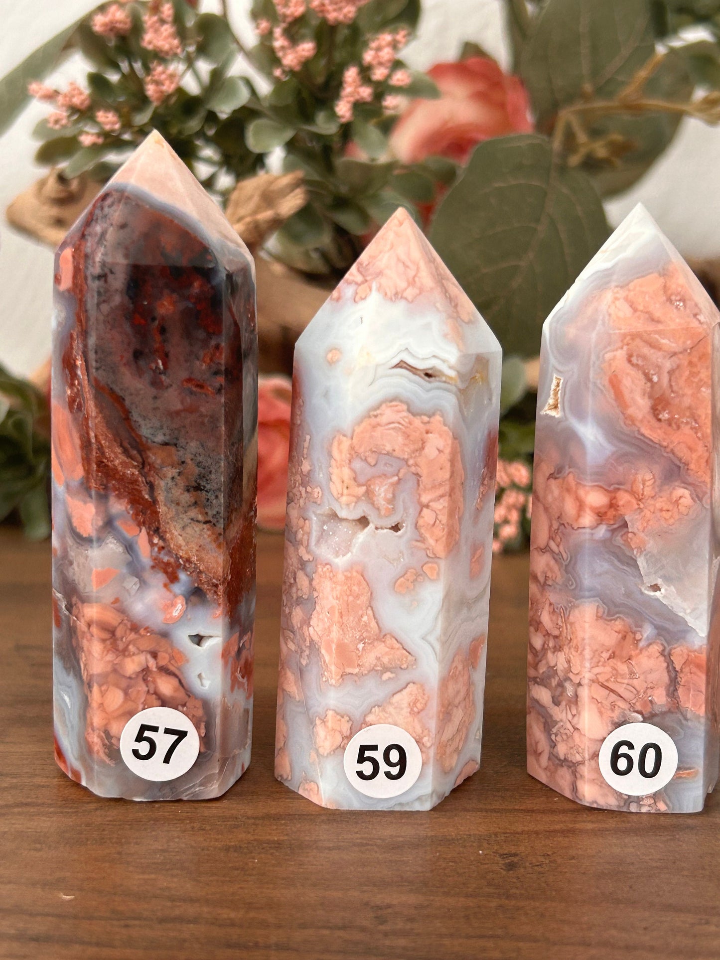 Beautiful, Super Druzy Pink Agate Tower | Pink Agate Point | Crystal Tower | Petal Agate | Natural Healing Crystals | Crystal Gifts-Crystal Towers-Pink Agate